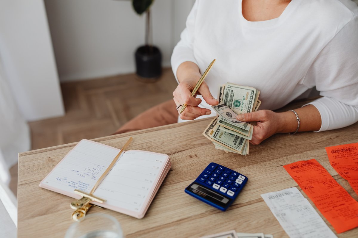 Download a free monthly budget worksheet.